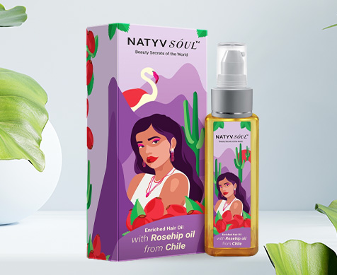 Natyv Soul Enriched Hair Oil With Rosehip Oil From Chile